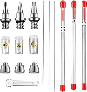 For Airbrushes Spray Gun Airbrush Nozzle Needle Replacement Parts 0.2/0.3/0.5mm - Picture 1 of 6