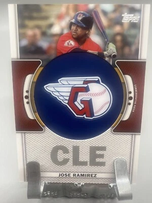 2023 Topps Series 1 - Team Logo Commemorative Patch #TLP-JRA Jose Ramirez - Image 1 of 2