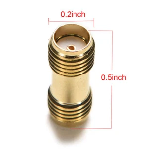 SMA female to SMA female jack Straight RF Connector Adapter 2/10/25/50/100 Lot - Picture 1 of 7