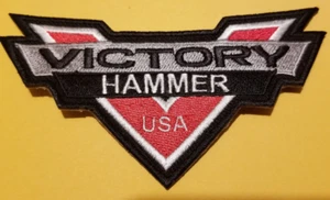 Hammer Victory Motorcycles USA Embroidered Patch approx 2.5 x4.5" - Picture 1 of 3
