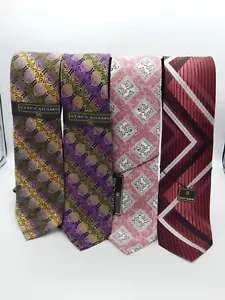 NWT Lot of 4 ~ 100% Silk STACY ADAMS Men's Ties Business Classic Cocktail -EF864 - Picture 1 of 8