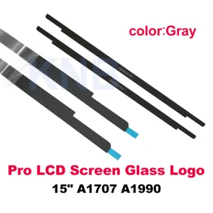 Graue LCD Bildschirmverkleidung Vorderseite Logo Glas Abdeckung für MacBook Pro 15" A1707 A1990 - Bild 1 von 6