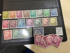 Alemania, República Federal 1954 Scott #702-721, MI #177-196 Usado 7 juegos #181 - Imagen 1 de 3