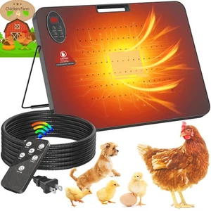 Calentador de gallinero 200 W panel de calor radiante con temporizador remoto y temperatura ajustable para mascotas - Imagen 1 de 8