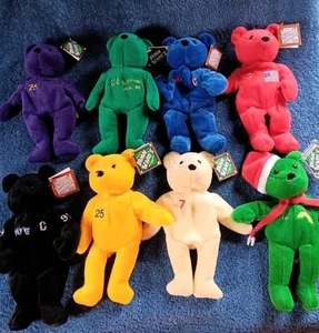 8 pc Lot Bamm Beano's Baseball Player MLB BEATS Collct Plush Tags EU Xmas  8" 9" - Picture 1 of 22