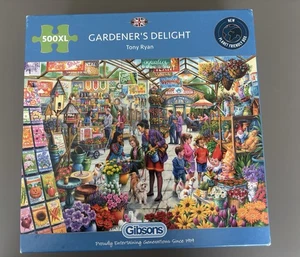 GARDENER'S DELIGHT BY GIBSONS GREAT 500XL PIECE JIGSAW PUZZLE COMPLETE TONY RYAN - Picture 1 of 1