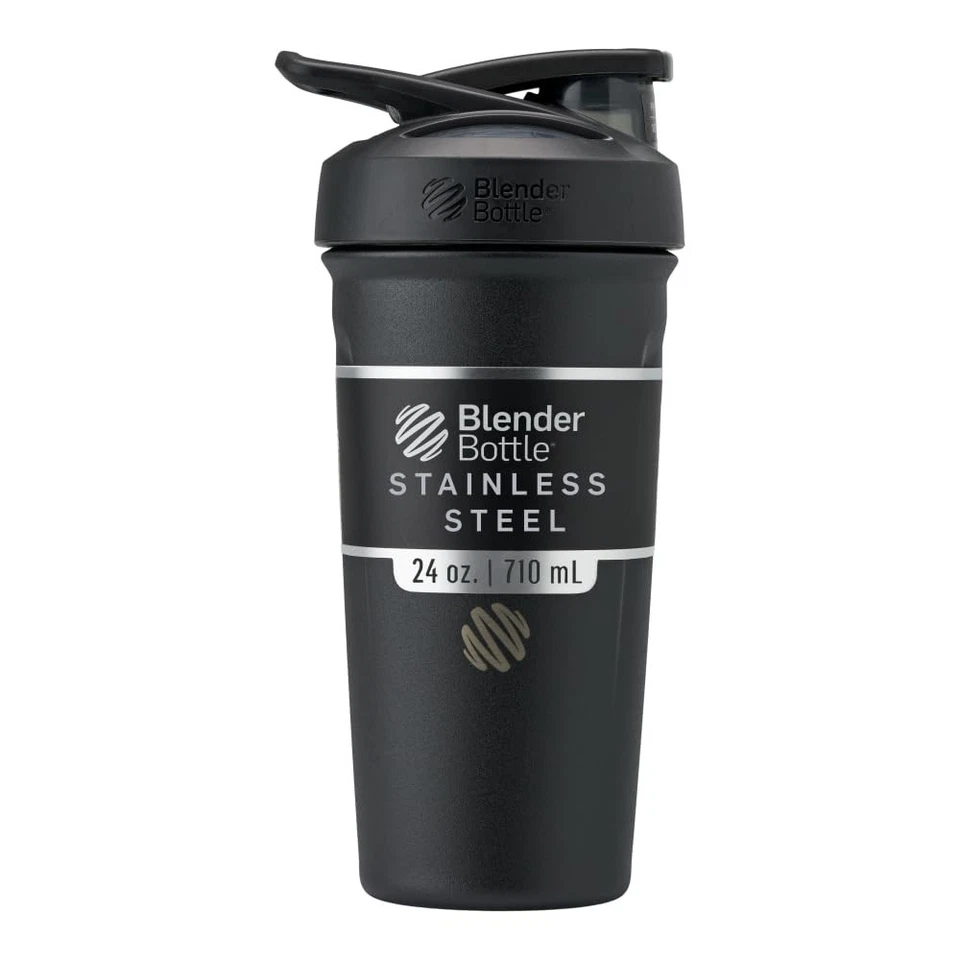 BlenderBottle Strada Shaker Cup Insulated Stainless Steel Water Bottle With Wire