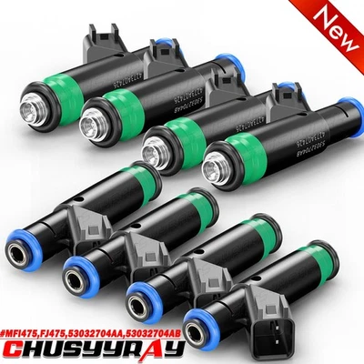 Комплект из 8 топливных форсунок газа для Jeep Commander 2006-2007 4,7 л - Изображение 1 из 4