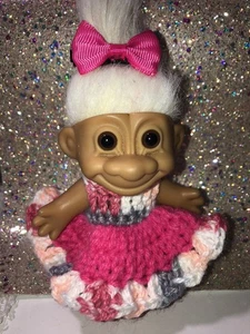 Troll crochet clothes Blossom/ Ruffles-fits 5-6"troll-buy2+ Free Ship - Picture 1 of 1