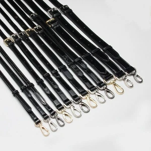 Bandolera Bolso de hombro de charol negro Correa de repuesto ajustable - Imagen 1 de 7