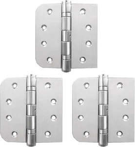 304 Stainless Steel Hinges Exterior Door Hinges Ball SUS304 Silver 4 inch - Picture 1 of 7
