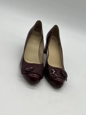 Kate spade Women’s 6M Burgundy Crocs Patent Leather Pump Heels Casual Shoes. - Image 1 of 4