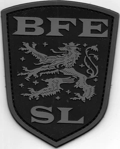 BFE Saarland Polizei RUBBER mit KLETT  SEK SWAT Patch Abzeichen Beweis Festnahme - Bild 1 von 2