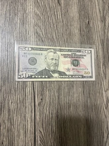 Low 3-Digit Fancy Serial Number-$50 Bill-MK00000505B-Binary-6 Of A Kind-Currency - Picture 1 of 3