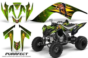 KIT DE GRÁFICOS YAMAHA RAPTOR 700 06-12 CALCOMANÍAS CREATORX VERDE PURO - Imagen 1 de 1
