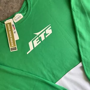 Pull tricoté Refried Apparel Cropped Sweatshirt femme XL vert New York Jets - Photo 1/9