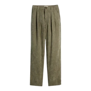 Madewell Olive Green Wide Wale Corduroy High Rise Tapered Pant Preppy Women's 14 - Picture 1 of 10