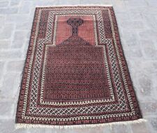 3x5 Handmade Vintage Afghan Baluchi Wool Carpet Small Persian Tribal Antique Rug