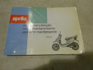 Aprilia Rally 50 Use And Maintenance Owners Manual Dated 1997 Used Condition - Picture 1 of 16