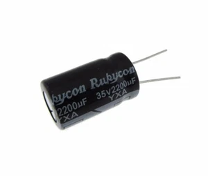 HQ 2200uF/35V Aluminum Radial Electrolytic Decoupling Capacitors - Pack of 2 - Picture 1 of 1