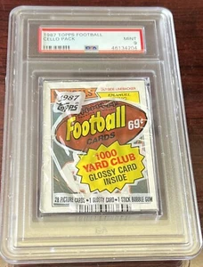 1987 Topps Football Cello Pack PSA MINT 9 4204 Possible Jim Kelly Cunningham - Picture 1 of 2