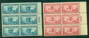US #649-50, Aeronautics set in Plate No. Blocks of 6, NH, VF, Scott $77.50 - Picture 1 of 1