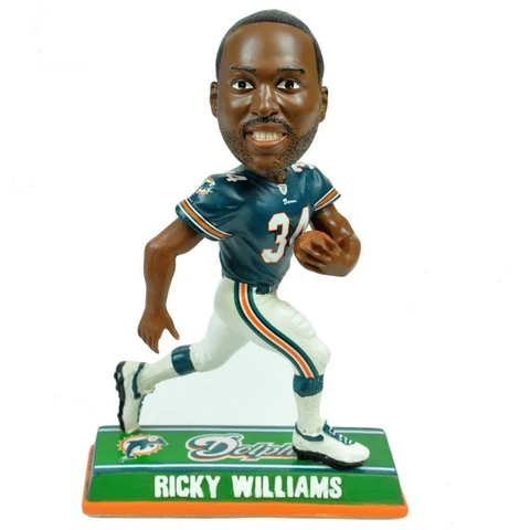 RICKY WILLIAMS Miami Dolphins Legend 2010 NFL “Endzone Base” Bobblehead NIB! Cover