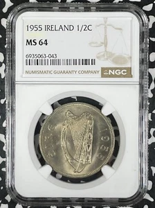 1955 Ireland 1/2 Crown NGC MS64 Lot#G020 Choice UNC! - Picture 1 of 3