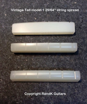Slotted nylon nut for Vintage Gibson Les Paul Guitars compensated spacing - Image 1 of 3