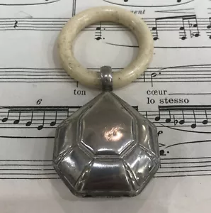 Antiker französischer Jugendstil Sterlingsilber Baby Rassel Zahnerring um 1900 - Bild 1 von 3