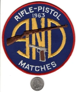 1963 RIFLE-PISTOL MATCHES FIREARMS GUN RIFLE PISTOL SHOTGUN PATCH -MICHIGAN DEER - Picture 1 of 1