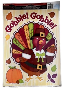 Calcomanías adhesivas de vinilo Impact USA reutilizables Acción de Gracias otoño pavo ¡NUEVO! - Imagen 1 de 3