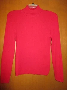 Chicos 3 rote gerippte Rollkragenpullover 20-25"Unterarme Ärmel 25" lang 25" Baumwolle PolySpdx - Bild 1 von 10