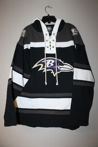 New NFL Baltimore Ravens superior lacer old time mid weight cotton hoodie men S Cover