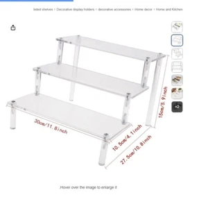 3-Tier Clear Acrylic Tabletop Riser - Picture 1 of 1