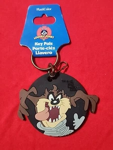 ✅️Vintage Tasmanian Devil Taz Soft Plastic Key Chain 1995 Looney Tunes Clip Ring - Picture 1 of 5