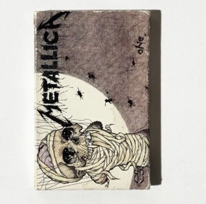 Metallica One Cassette Tape Single 1988 Elektra USA OG Dolby HX Pro Black Shell - Picture 1 of 7