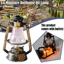 NEW 1:12 Miniature Retro Lantern Light Kerosene Lamp Ornament Model S0N3