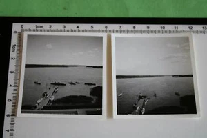 Two Great Vintage Photos - Lake with Large Model Ships - 1930s-40s - Picture 1 of 1