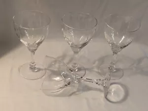 Vintage 4 Fostoria Chapel Bells Water/Ice Tea Cut Swirl Crystal Stemware 6⅞"x3¾ - Picture 1 of 12