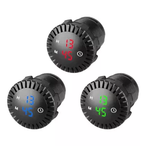 Waterproof 12V/24V Automotive Motorcycle LED Display Panel Electronic Clock - Picture 1 of 8