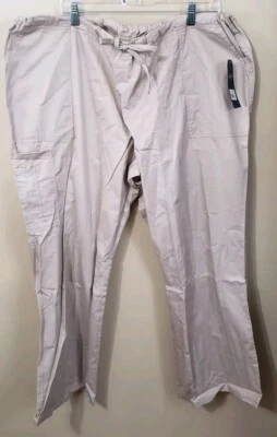 Cherokee Workwear Woman's Petite 2XL Khaki Modern Classic Scrub Pants 4044P NWT  - Image 1 of 4