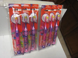 Colgate (6 Pack) Of TROLLS Extra Soft Kids Toothbrushes Ages 5+ Purple/Pink - Picture 1 of 6