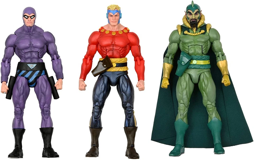 The Original Superheroes Flash Gordon The Phantom Ming the Merciless Set 3 NECA