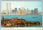 World Trade Center, Lower Manhattan, Ellis Island, NYC Luftaufnahme Postkarte