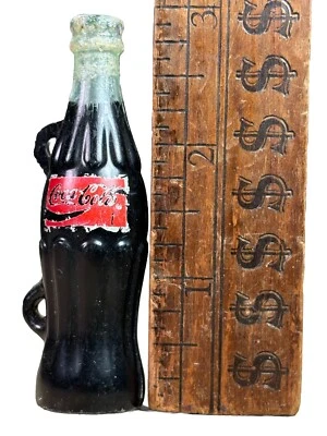 Vintage 1980s Mini Coca Cola Bottle Advertising Plastic Key Chain Mini 3 Inch - Image 1 of 4