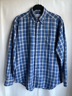 Cerruti 1881 Vintage Men's Blue/Grey Check Shirt - Size Medium  - Image 1 of 4