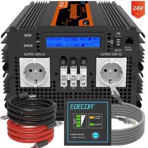 EDECOA Inverter 24v 220v ONDA PURA inverter di potenza 3500w camion Convertitore - Zdjęcie 1 z 9