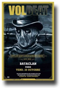 Póster de concierto Volbeat enmarcado en París - Imagen 1 de 2