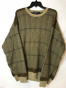 Nautica Mens Long Sleeve Thick Sweater XL Tan/Brown 100% Cotton Pullover - Picture 1 of 7